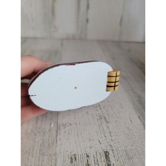 Wooden red boat fairy vintage ornament Xmas - Picture 6 of 9